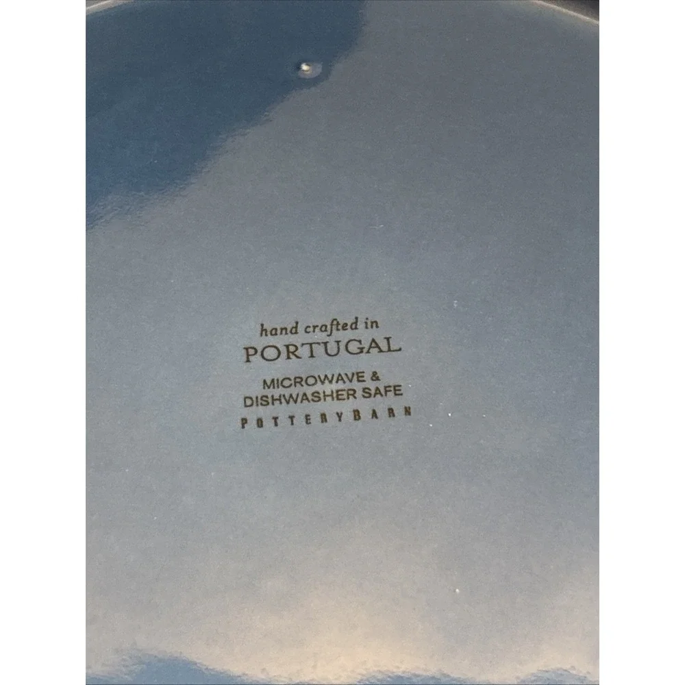 Pottery‎ Barn Cambria Blue Made In Portugal 10.5